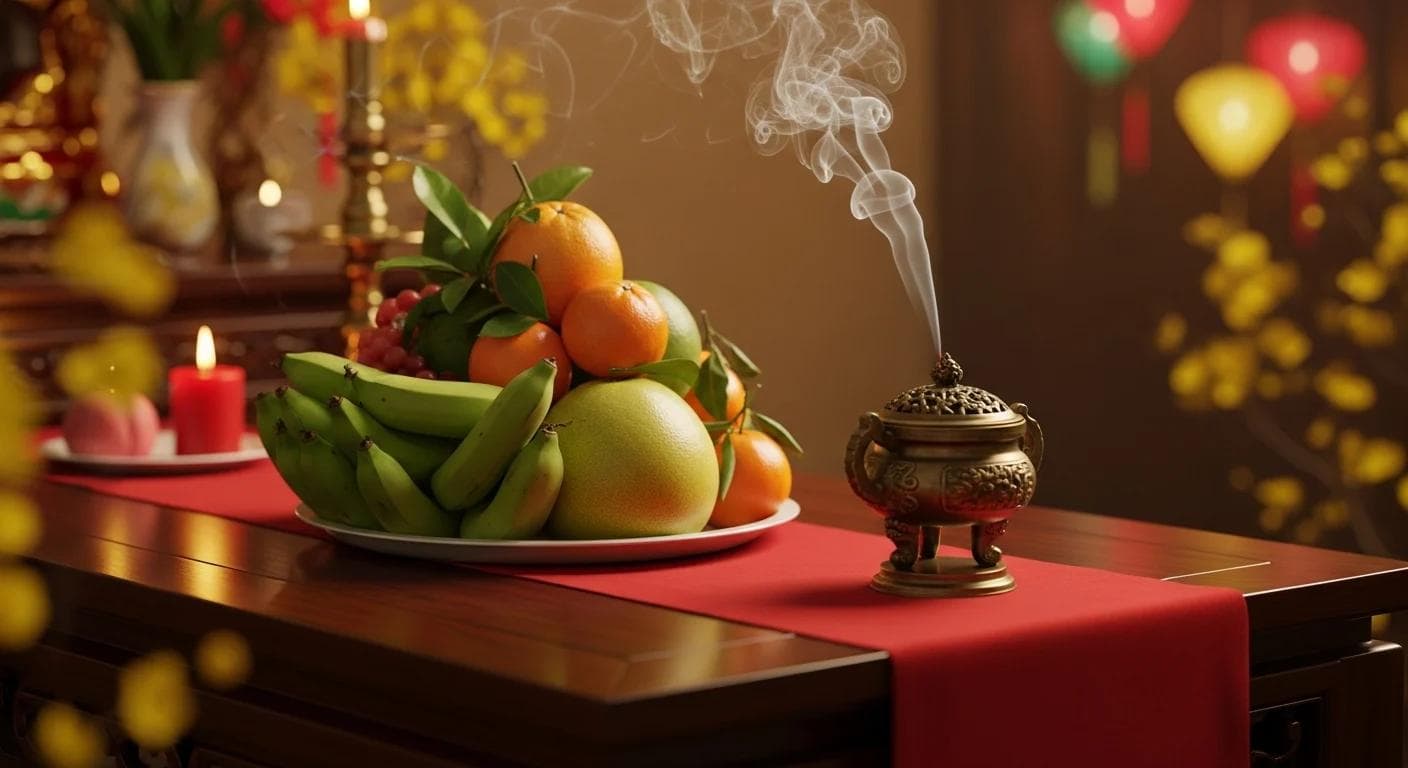 Ảnh bìa cho bài viết Văn Khấn Giao Thừa & Mùng 1 Tết 2026: Bài Cúng Chuẩn Nhất & Nghi Thức "Khai Mở Vận Khí" Đầu Năm